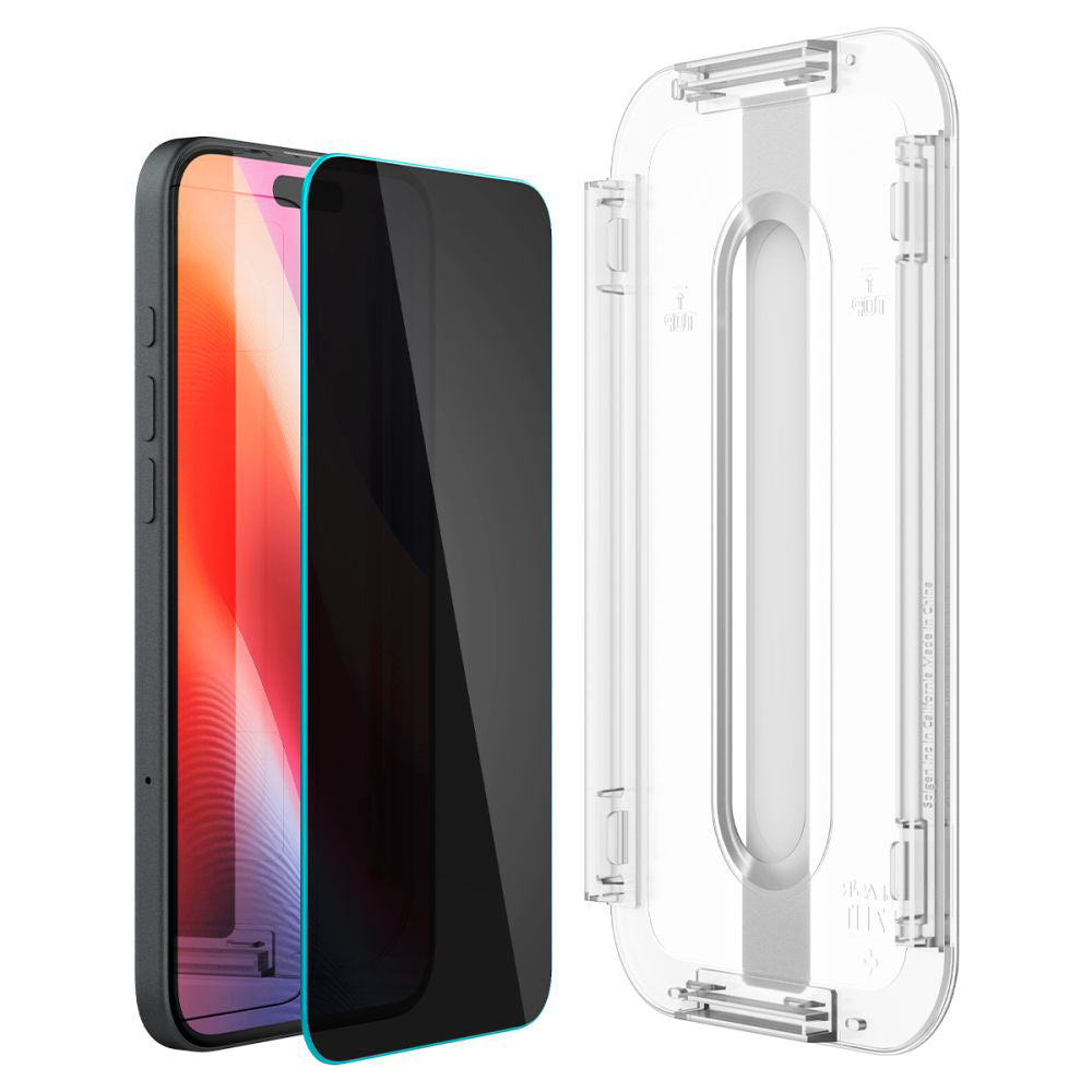 Pellicola Protettiva Schermo Spigen GlastR EZ FIT per Apple iPhone 17e / 16e / 14 / 13 Pro, Vetro Temperato, Full Glue, Set 2 pezzi AGL03385