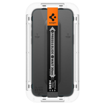 Pellicola Protettiva Schermo Spigen GlastR EZ FIT per Apple iPhone 15 Pro Max, Vetro Temperato, Full Glue, Set 2 pezzi AGL06872