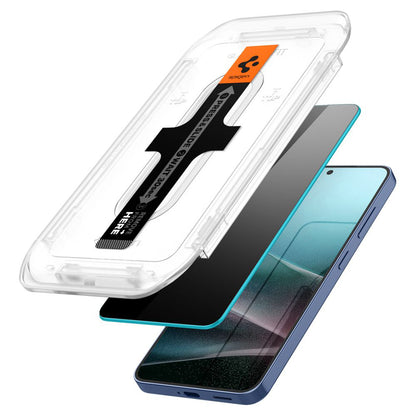 Pellicola protettiva per schermo Privacy Spigen GlastR EZ FIT HD per Samsung Galaxy S25 S931 / S24 S921, Vetro temperato, Colla completa, Set 2 pezzi