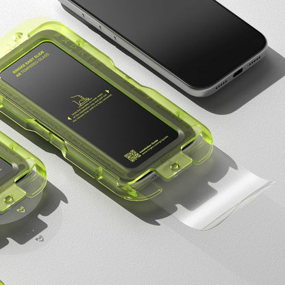Pellicola Protettiva per Schermo Ringke Easy Slide AR per Apple iPhone 17 Pro, Vetro Temperato, Full Glue, 2.5D, Nera