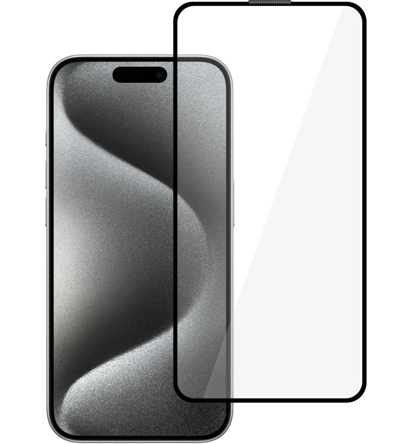 Pellicola protettiva per schermo Tel Protect 10X HD Plus Titanium per Apple iPhone 17 / 16 Pro, Vetro temperato, Full Glue, Nera
