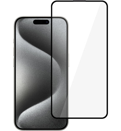 Pellicola protettiva per schermo Tel Protect 10X HD Plus Titanium per Apple iPhone 17 / 16 Pro, Vetro temperato, Full Glue, Nera
