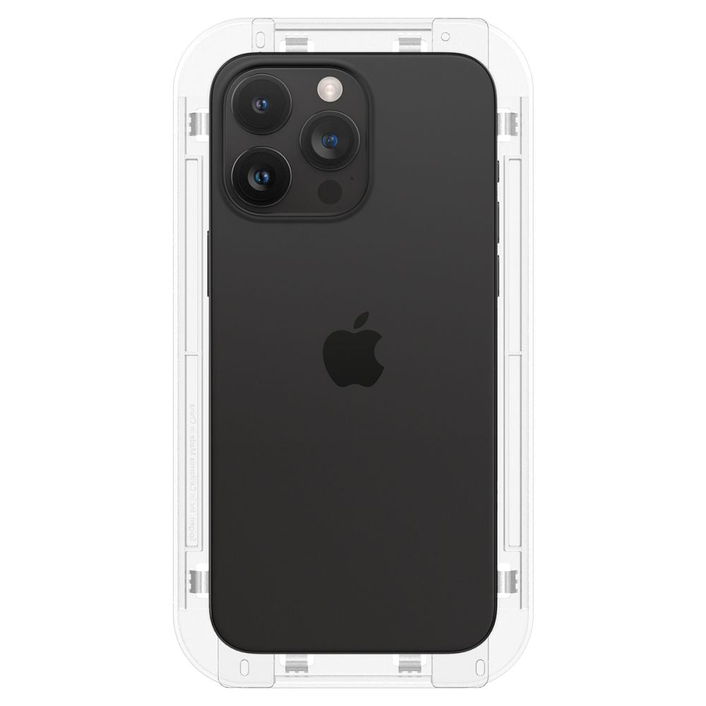 Pellicola Protettiva Schermo Spigen GlastR EZ FIT per Apple iPhone 15 Pro Max, Vetro Temperato, Full Glue, Set 2 pezzi AGL06872