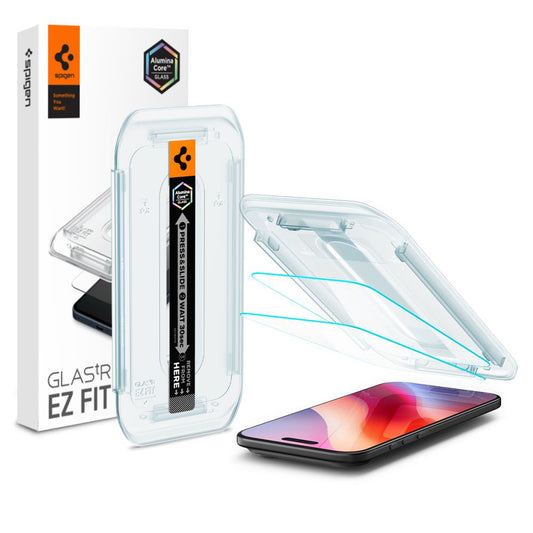 Pellicola Protettiva Schermo Spigen GlastR EZ FIT per Apple iPhone 17 Air, Vetro Temperato, Full Glue, Set 2 pezzi