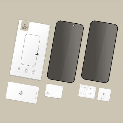 Privacy Tech-Protect Spy+ Screen Protector for Apple iPhone 17 Pro Max / 16 Pro Max, Tempered Glass, Full Glue, Set of 2 pieces