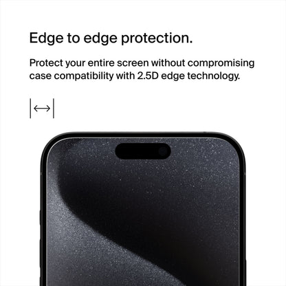 Pellicola protettiva per schermo Belkin ScreenForce TemperedGlass per Apple iPhone 15 Pro, Vetro temperato, Full Glue OVA137zz
