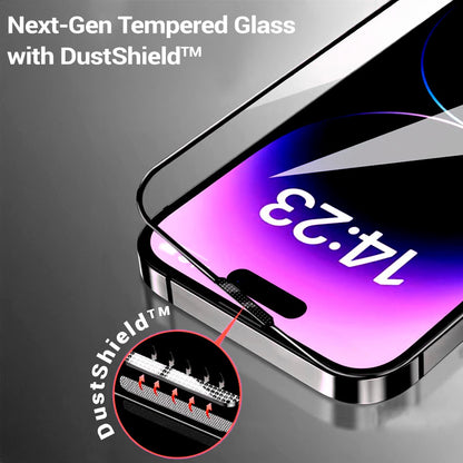 Pellicola protettiva per schermo Privacy Tel Protect 10X Plus Titanium per Apple iPhone 17 / 16 Pro, Vetro Temperato, Full Glue