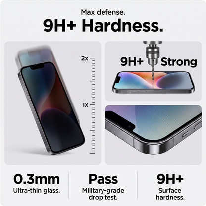 Privacy Screen Protector Tech-Protect OneTouch for Apple iPhone 18 Pro, Tempered Glass, Full Glue, Set of 2 pieces