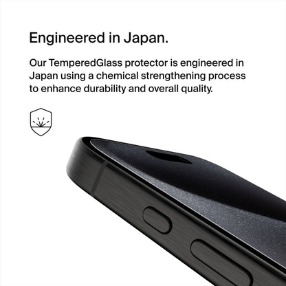 Pellicola protettiva per schermo Belkin ScreenForce TemperedGlass per Apple iPhone 15 Pro, Vetro temperato, Full Glue OVA137zz