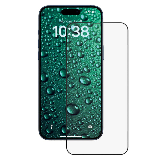 Pellicola protettiva per schermo Anank 3X Rinforzata Invisibile per Apple iPhone 16 Pro Max, Vetro Temperato, Colla Completa, 3D, Nera