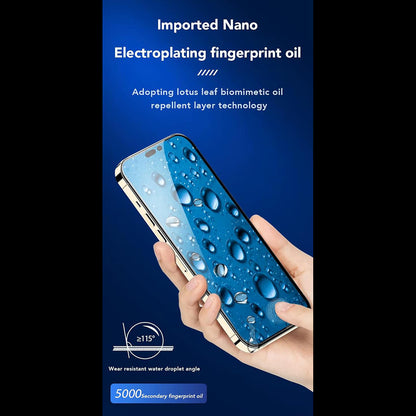 Pellicola protettiva per schermo Anank 3X Rinforzata per Apple iPhone 15, Vetro Temperato, Colla Completa, 2.5D, Nera