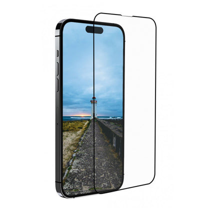 Pellicola protettiva per schermo Anank 3X Rinforzata per Apple iPhone 16 Pro Max, Vetro Temperato, Full Glue, 3D, Nero