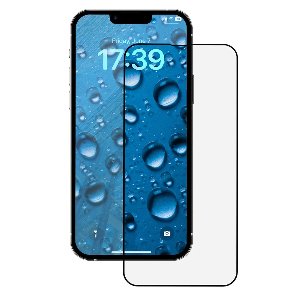 Pellicola protettiva per schermo Anank 3X Rinforzata per Apple iPhone 17e / 16e / 14 / 13 Pro, Vetro Temperato, Colla Completa, 2.5D, Nera