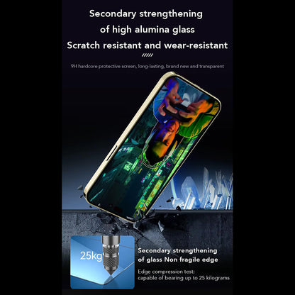 Anank Anti-Fingerprint Screen Protector Film for Apple iPhone 17e / 16e / 14 / 13 Pro, Tempered Glass, Full Glue, 2.5D, Black