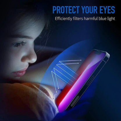 Pellicola Protettiva Schermo Anti Blue Light Anank 5X Rinforzata per Apple iPhone 17 Pro Max, Vetro Temperato, Full Glue, 2.5D, Nera