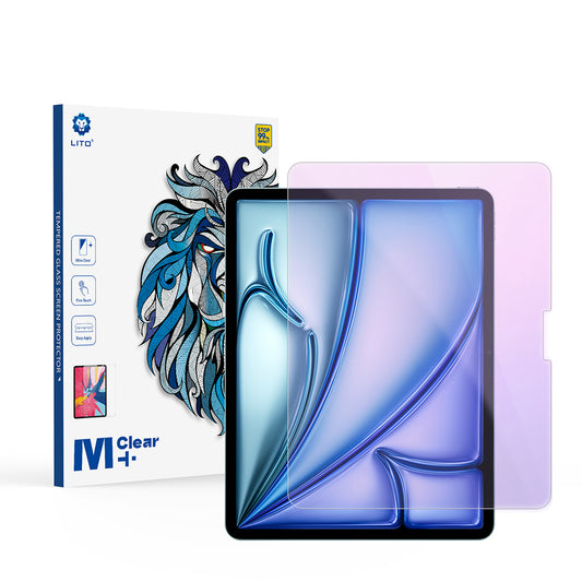 Pellicola protettiva per schermo Anti Blue Light Lito Classic per Apple iPad Air 13 (2026) / Pro 13 (2025), Vetro temperato, Full Glue, 2.5D