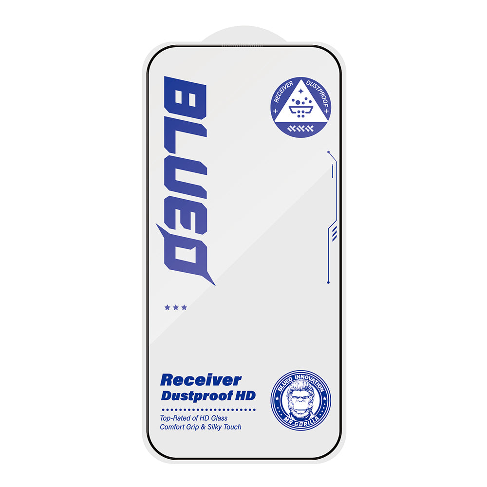 Pellicola protettiva per schermo Blueo Anti-Dust HD per Apple iPhone 16 Pro, Vetro temperato, Full Glue, Nero