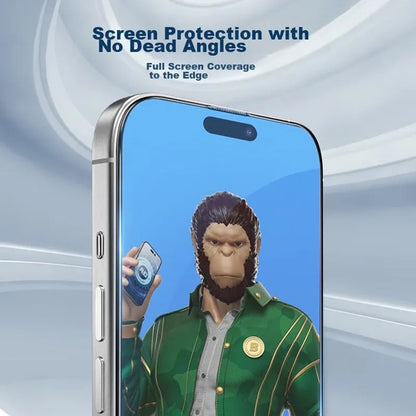 Pellicola protettiva per schermo Blueo Anti-Glare per Apple iPhone 15 Pro Max, Vetro temperato, Full Glue, Nero