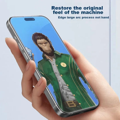 Pellicola protettiva per schermo Blueo Anti-Glare per Apple iPhone 15 Pro Max, Vetro temperato, Full Glue, Nero