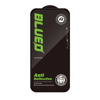 Pellicola protettiva per schermo Blueo Anti-Riflesso HD per Apple iPhone 15 Pro Max, Vetro Temperato, Full Glue, Nero