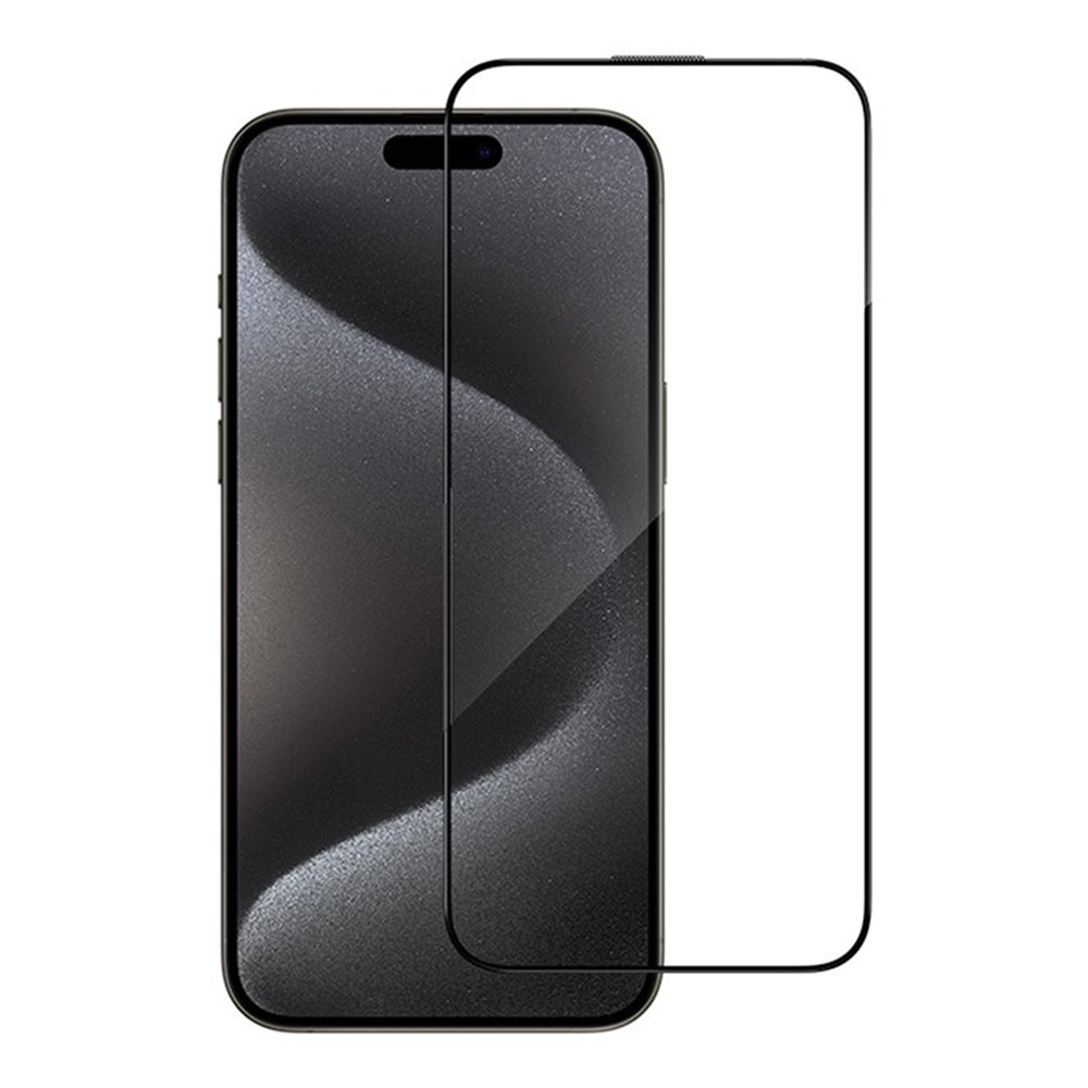 Pellicola protettiva per schermo Blueo Anti-Riflesso HD per Apple iPhone 15 Pro Max, Vetro Temperato, Full Glue, Nero