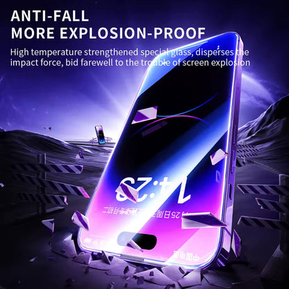 Pellicola protettiva per schermo Blueo Anti-Static HD per Apple iPhone 16 Plus / 15 Plus, Vetro temperato, Full Glue, Nero