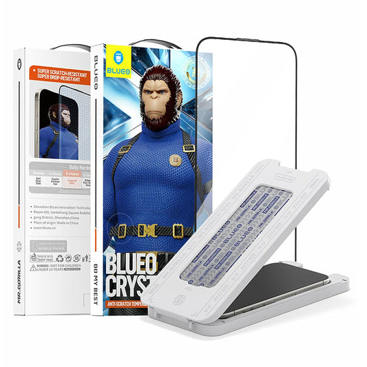 Pellicola protettiva Schermo Blueo Crystal Anti-Scratch Applicator per Apple iPhone 17 Air, Vetro Temperato, Full Glue, Nera