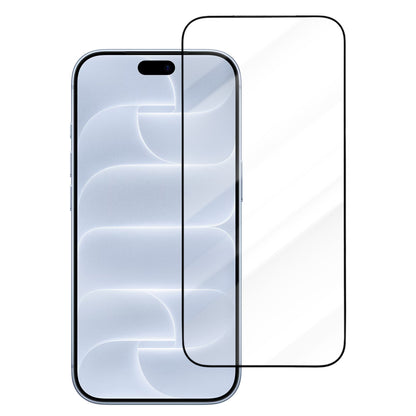 Pellicola protettiva per schermo Blueo Drop Resistant Applicator Pro per Apple iPhone 18 Pro / 17 Pro / 17 / 16 Pro, vetro temperato, adesivo integrale, nera