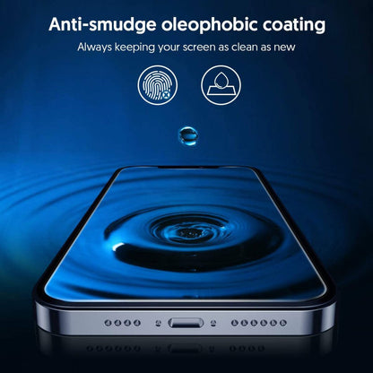Blueo Silk HD Screen Protector Film for Apple iPhone 14 Pro Max, Tempered Glass, Full Glue, Set of 5 pieces, 2.5D, Black