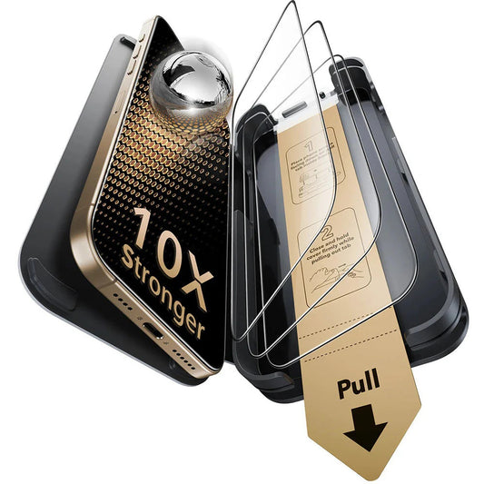 Pellicola Protettiva Schermo ESR Corning UltraFit per Apple iPhone 17 Pro Max, Vetro Temperato, Full Glue, Set 3 pezzi