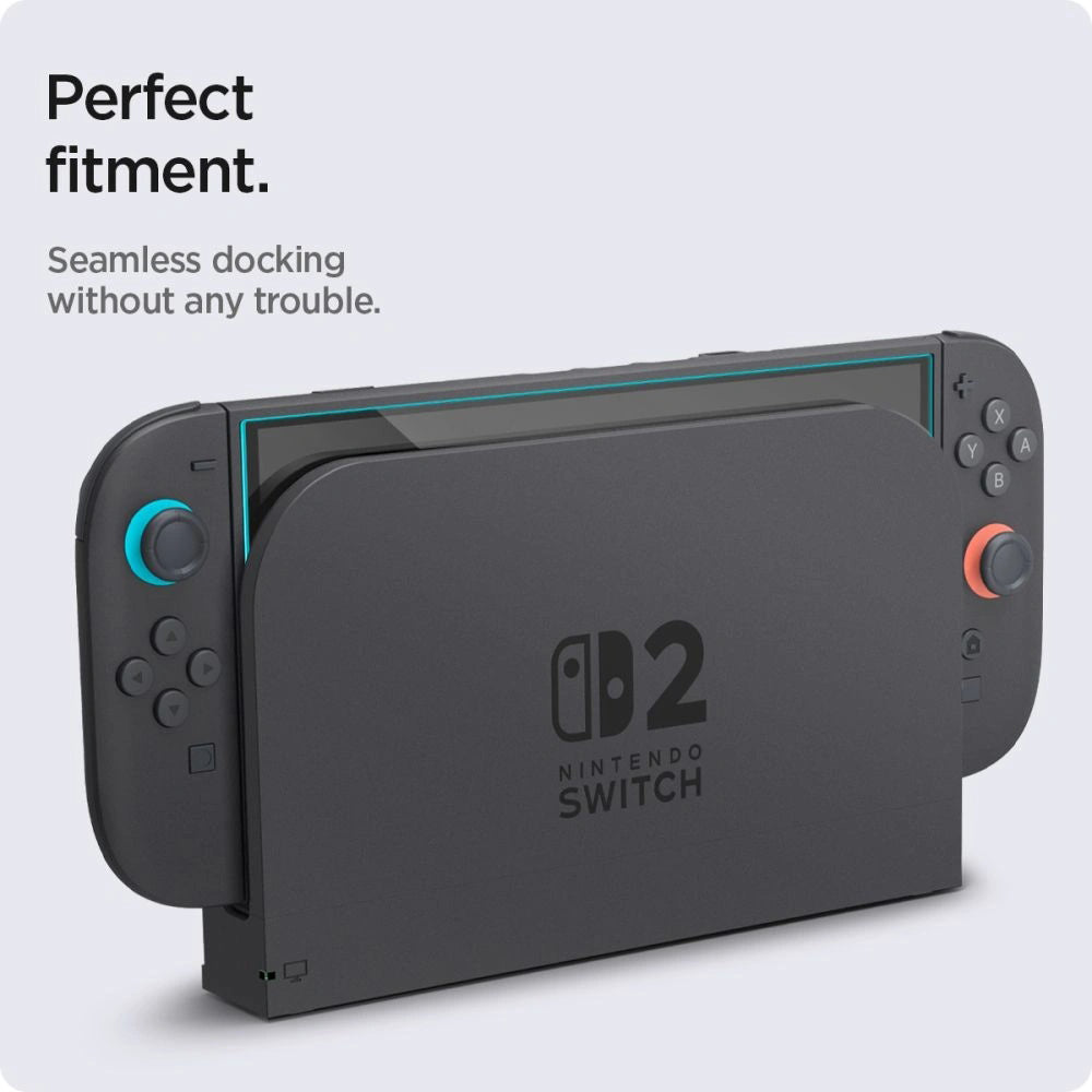 Pellicola Protettiva per Schermo Techsuit SwitchAura Applicator per Nintendo Switch 2, Vetro Temperato, Set 2 pezzi