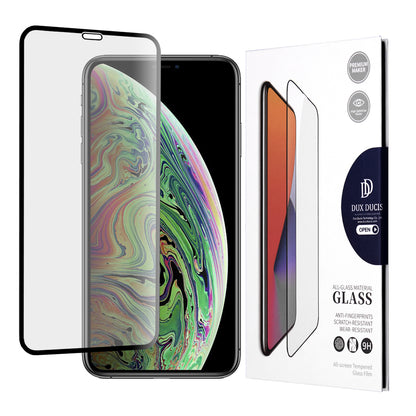 Pellicola protettiva per schermo DUX DUCIS per Apple iPhone 11 Pro / XS / X, Vetro temperato, Edge Glue, Nero