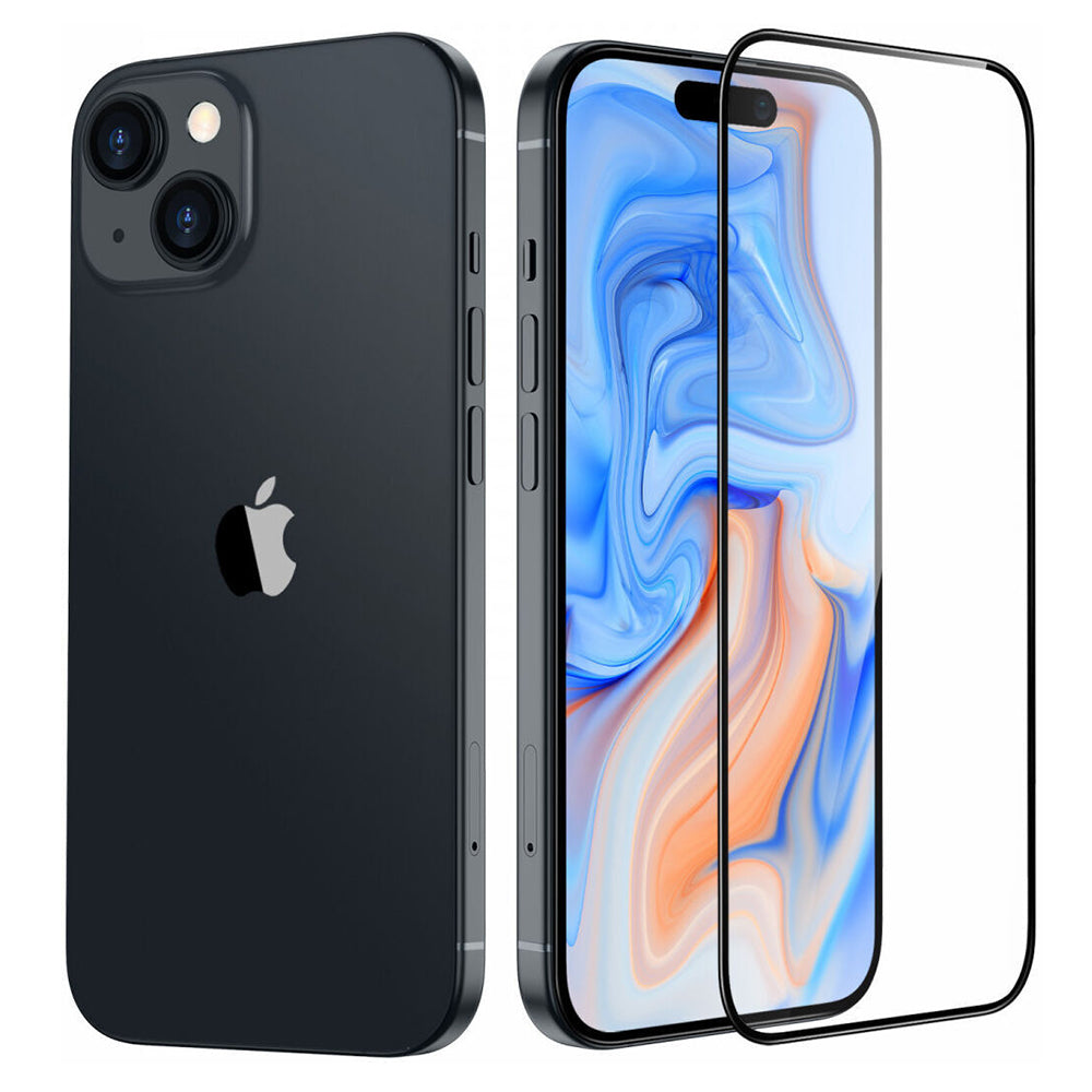 ESR Armorite Screen Protector for Apple iPhone 15 Plus, Tempered Glass, Full Glue, Black
