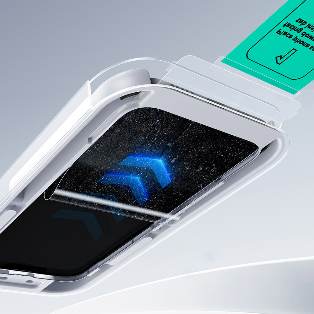 Pellicola protettiva per schermo ESR UltraFit Classic per Apple iPhone 18 Pro / 17 Pro, vetro temperato, Full Glue, set da 2 pezzi, nero