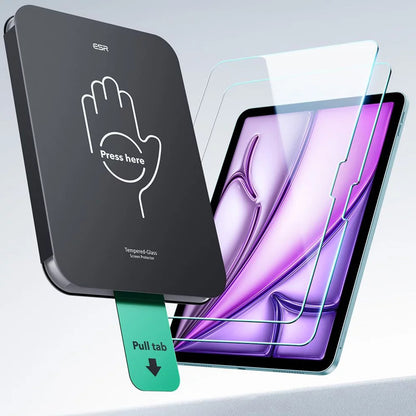 Pellicola Protettiva Schermo ESR UltraFit per Apple iPad Air 13 (2025) / Air 13 (2024), Vetro Temperato, Full Glue, Set 2 pezzi