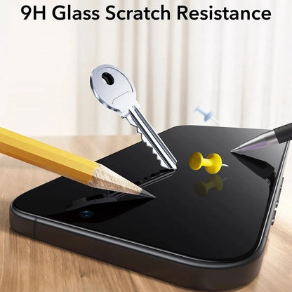 Pellicola protettiva ESR UltraFit per Apple iPhone 17 / 16 Pro, Vetro Temperato, Full Glue, Set 3 pezzi