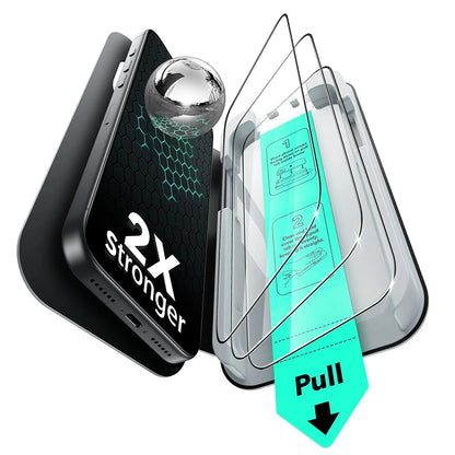 Pellicola protettiva ESR UltraFit per Apple iPhone 17 Pro Max, Vetro Temperato, Full Glue, Set 3 pezzi