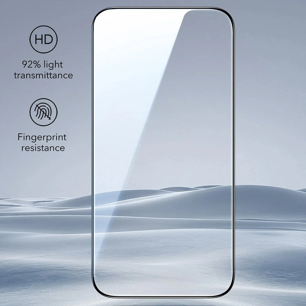 Pellicola protettiva ESR UltraFit per Apple iPhone 17 Pro Max, Vetro Temperato, Full Glue, Set 3 pezzi