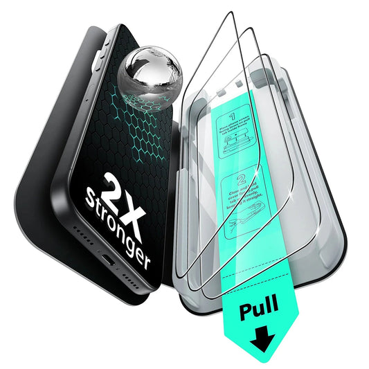 Pellicola protettiva per schermo ESR UltraFit per Apple iPhone 18 Pro Max / 17 Pro Max, vetro temperato, Full Glue, set da 3 pezzi, nero