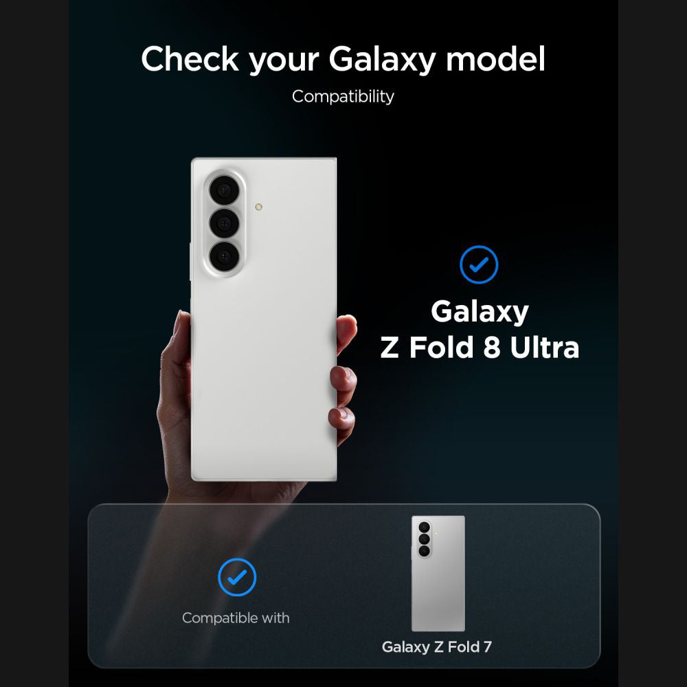 Pellicola protettiva per schermo esterno Privacy Spigen GlastR EZ FIT Pro HD per Samsung Galaxy Z Fold8 Ultra F976, Vetro temperato, Colla completa