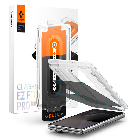 Pellicola protettiva per schermo esterno Privacy Spigen GlastR EZ FIT Pro HD per Samsung Galaxy Z Fold8 Ultra F976, Vetro temperato, Colla completa, Set da 2 pezzi