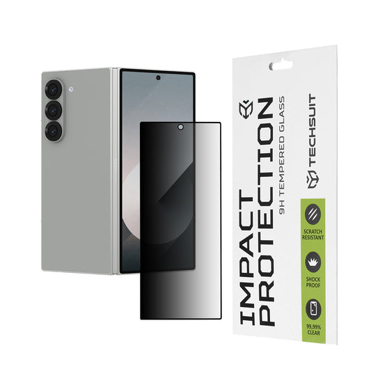 Pellicola protettiva per schermo esterno Privacy Techsuit per Samsung Galaxy Z Fold6 F956, vetro temperato, adesivo completo, 111D