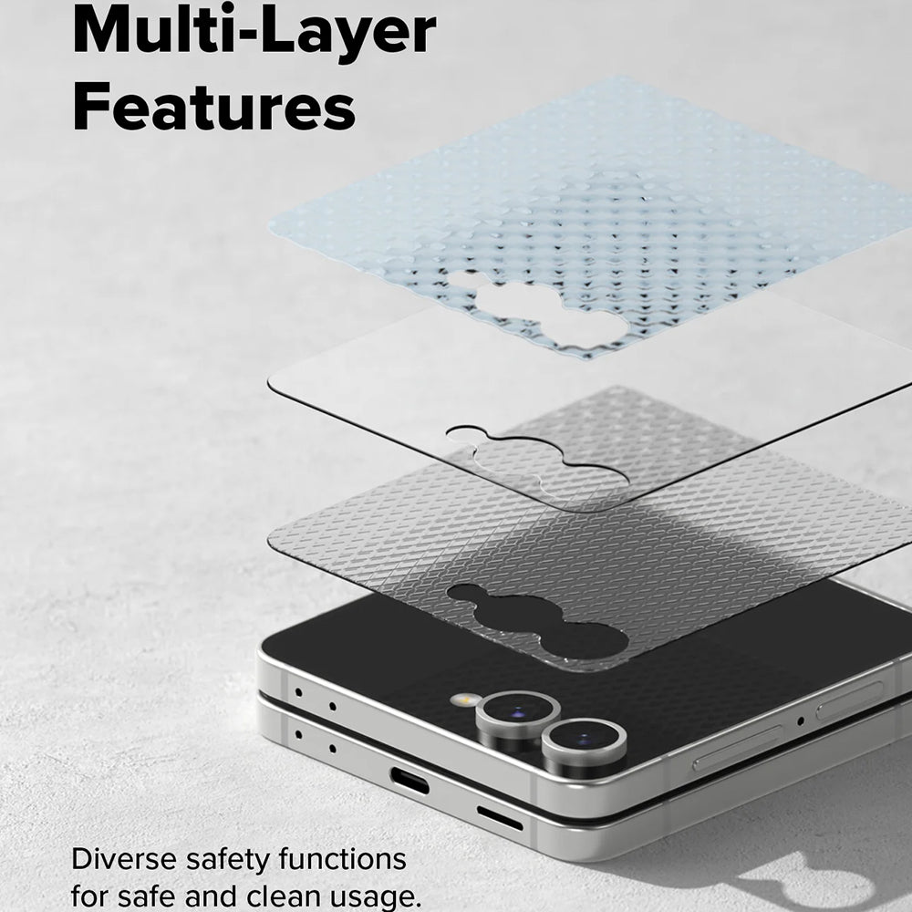 Ringke Cover Display Exterior Screen Protector for Samsung Galaxy Z Flip7 F766, Tempered Glass, Full Glue, Set of 2 pieces