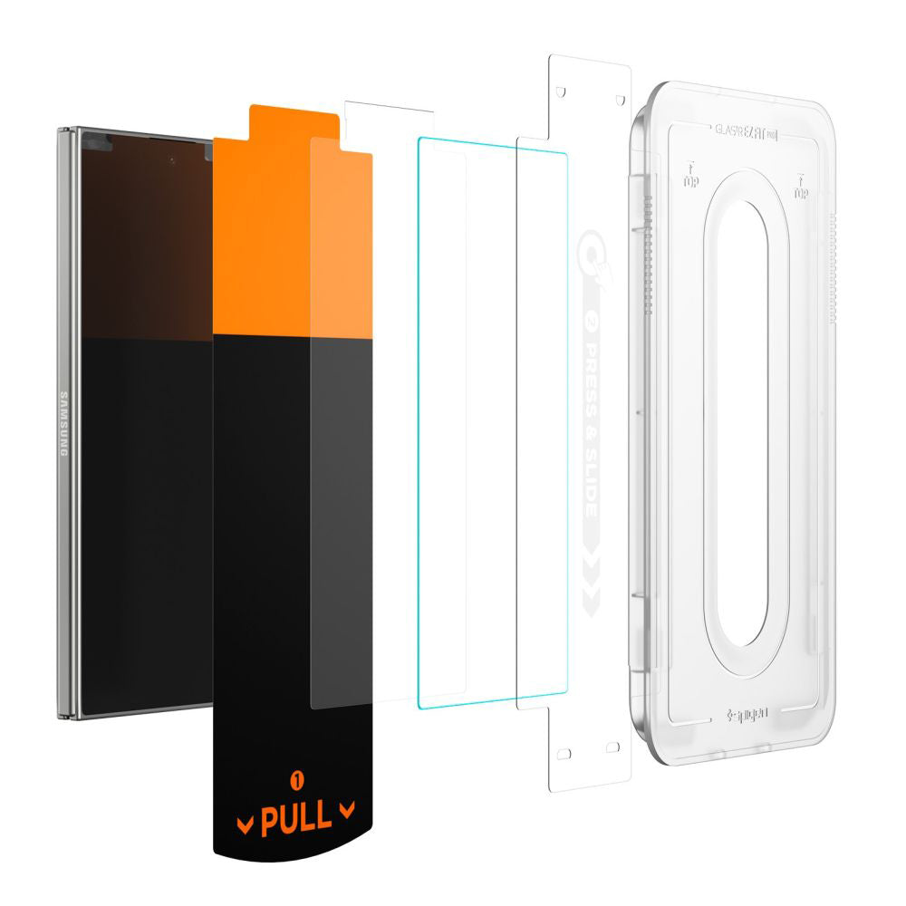 Pellicola Protettiva Esterna Schermo Spigen GlastR EZ FIT Pro HD per Samsung Galaxy Z Fold7 F966, Vetro Temperato, Full Glue, Set 2 pezzi AGL09579