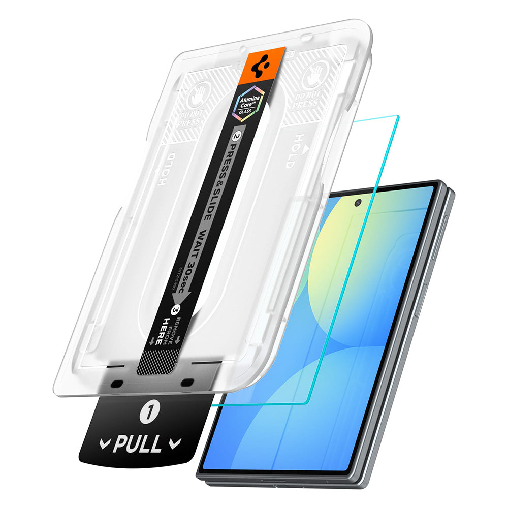 Pellicola protettiva per schermo esterno Spigen GlastR EZ FIT Pro HD per Samsung Galaxy Z Fold8 F971, Vetro temperato, Colla completa, Set 2 pezzi AGL11943