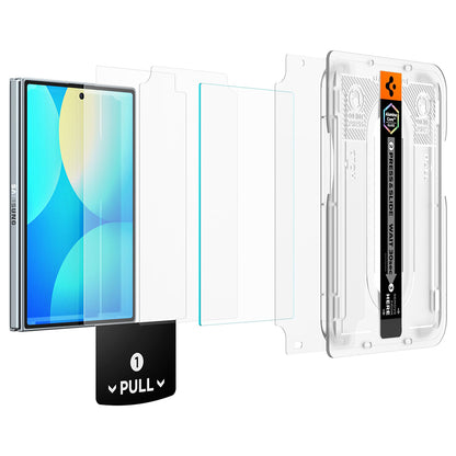 Pellicola protettiva per schermo esterno Spigen GlastR EZ FIT Pro HD per Samsung Galaxy Z Fold8 F971, Vetro temperato, Colla completa, Set 2 pezzi AGL11943