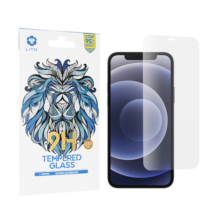 Pellicola protettiva per schermo Lito Classic per Apple iPhone 12 / 12 Pro, Vetro temperato, Full Glue, 2.5D