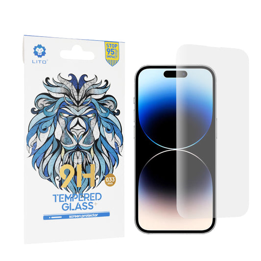 Pellicola protettiva per schermo Lito Classic per Apple iPhone 14 Pro, Vetro temperato, Full Glue, 2.5D