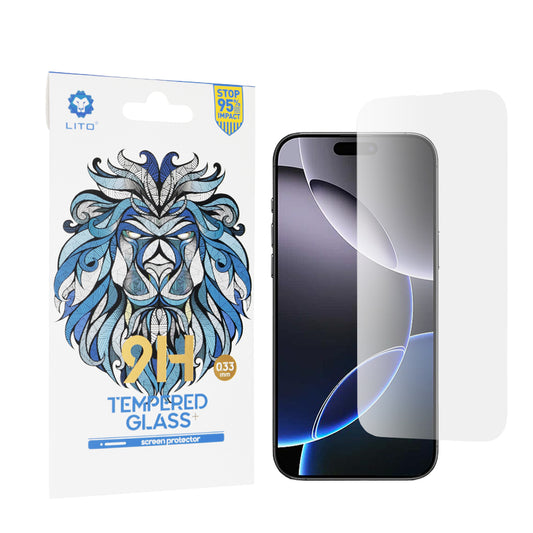 Pellicola protettiva per schermo Lito Classic per Apple iPhone 16 Pro Max, vetro temperato, Full Glue, 2.5D
