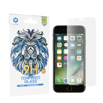 Pellicola protettiva per schermo Lito Classic per Apple iPhone SE (2022) / SE (2020) / 8 / 7, Vetro temperato, Full Glue, 2.5D